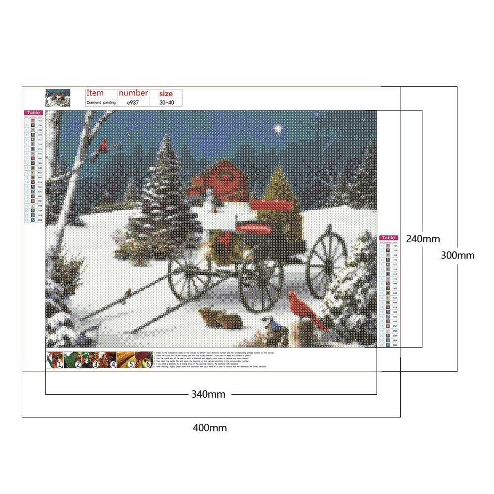 Diamond Painting - Full Round - Christmas Carriage
