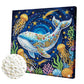 DIY Pearl Painting With Frame - Handmade Self-Adhesive Pearls - Shark (25*25cm)