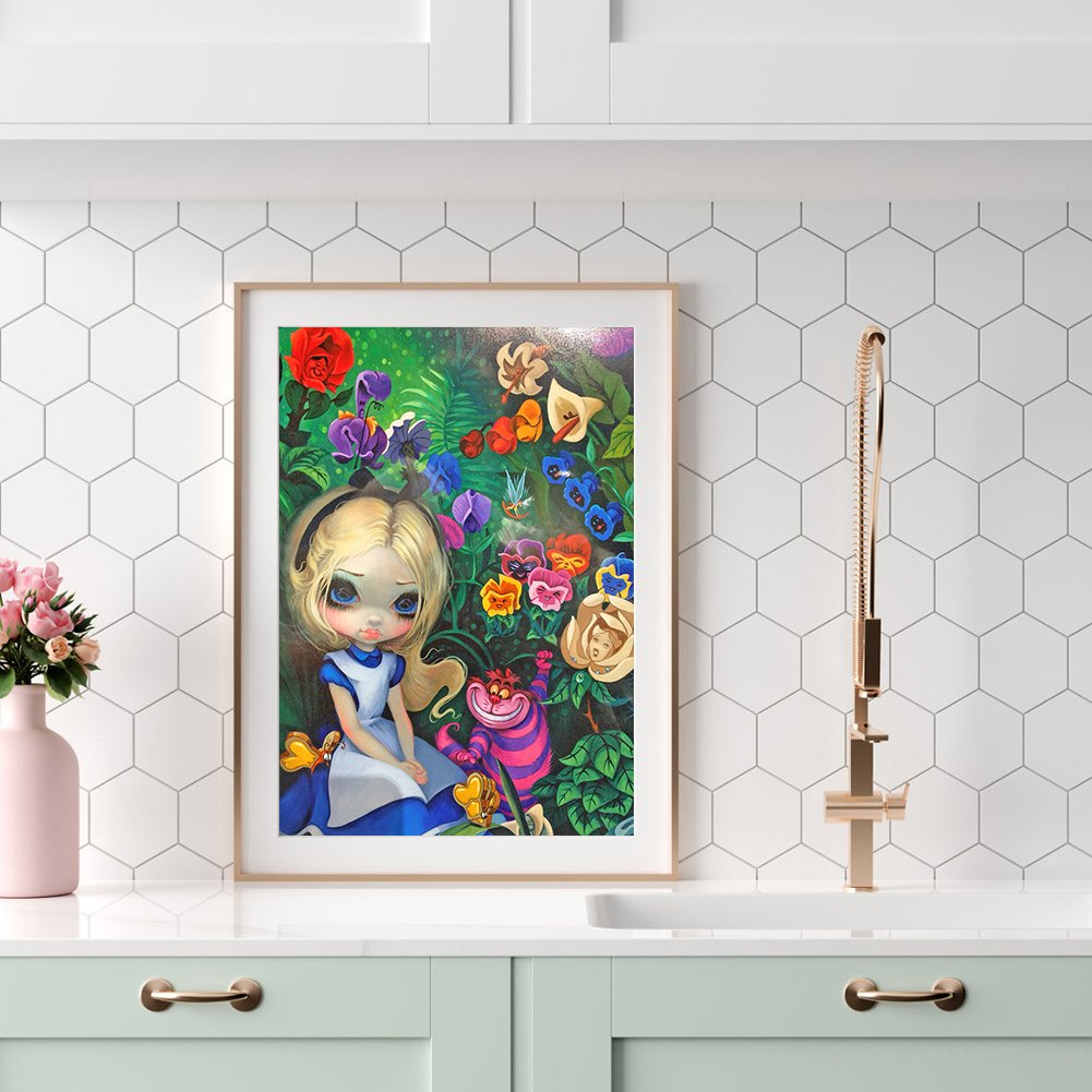 Diamond Painting - Full Round - Big Eyes Girl C