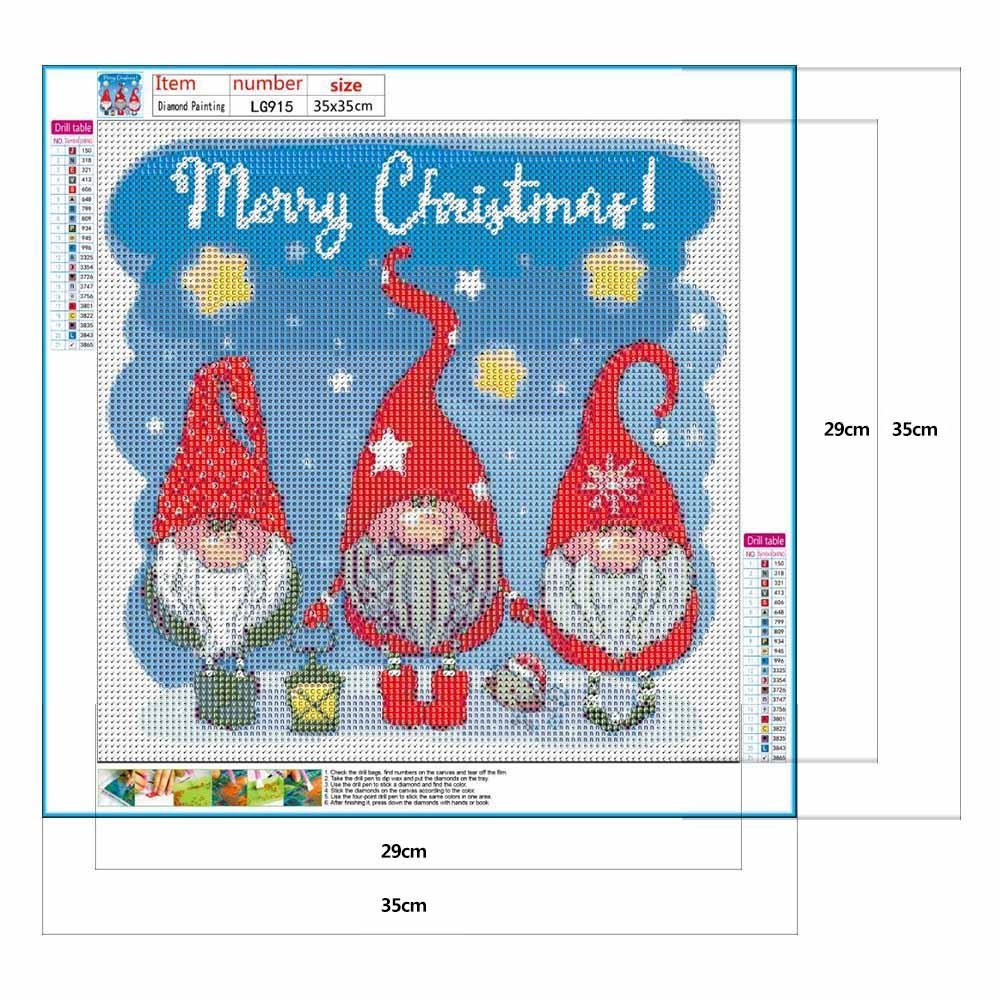 Diamond Painting - Full Round - Merry Christmas (35*35cm)