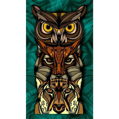 Owl Full Round Square Diamond Painting Kits 40 x 70cm 50 x 80cm