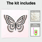 DIY Pearl Painting With Frame - Handmade Self-Adhesive Pearls - Butterfly (30*30cm) H