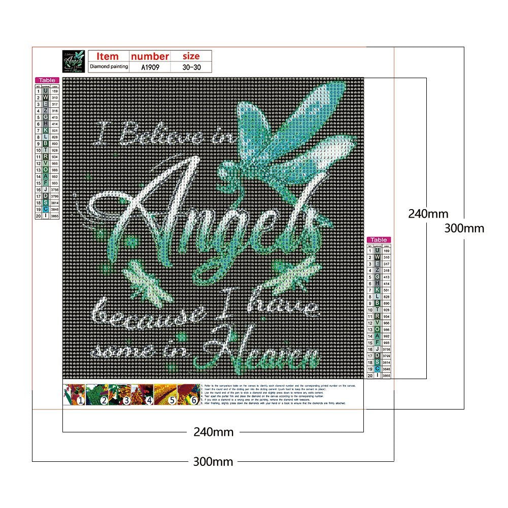5D DIY Diamond Painting Kit - Full Round - Angel Dragonfly