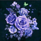 Diamond Painting - Partial Round - Purple Rose