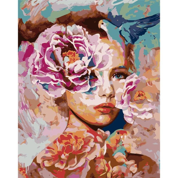 Beauty Women Paint By Number Acrylic Paints  (40*50cm)
