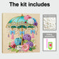 DIY Pearl Painting With Frame - Handmade Self-Adhesive Pearls - Flower Umbrella (25*25cm)