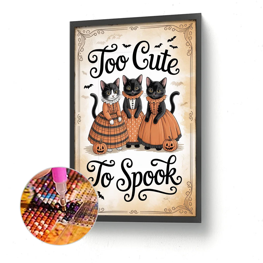 Diamond Painting - Full Round / Square - Halloween Three Cats (30*45cm)