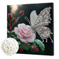 DIY Pearl Painting With Frame - Handmade Self-Adhesive Pearls - Butterfly Flower (25*25cm)