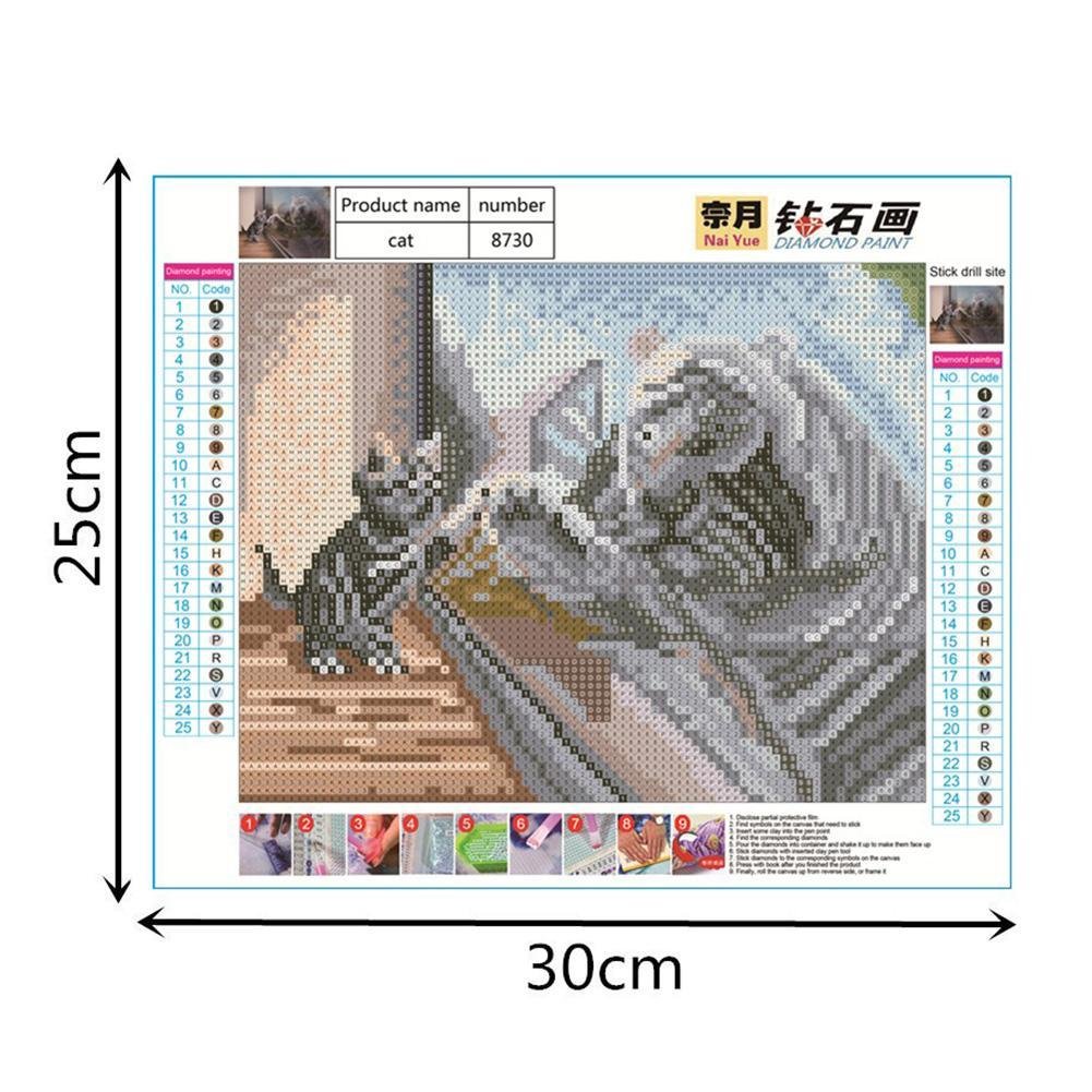5D DIY Diamond Painting Kit - Full Round - Novelty Cat