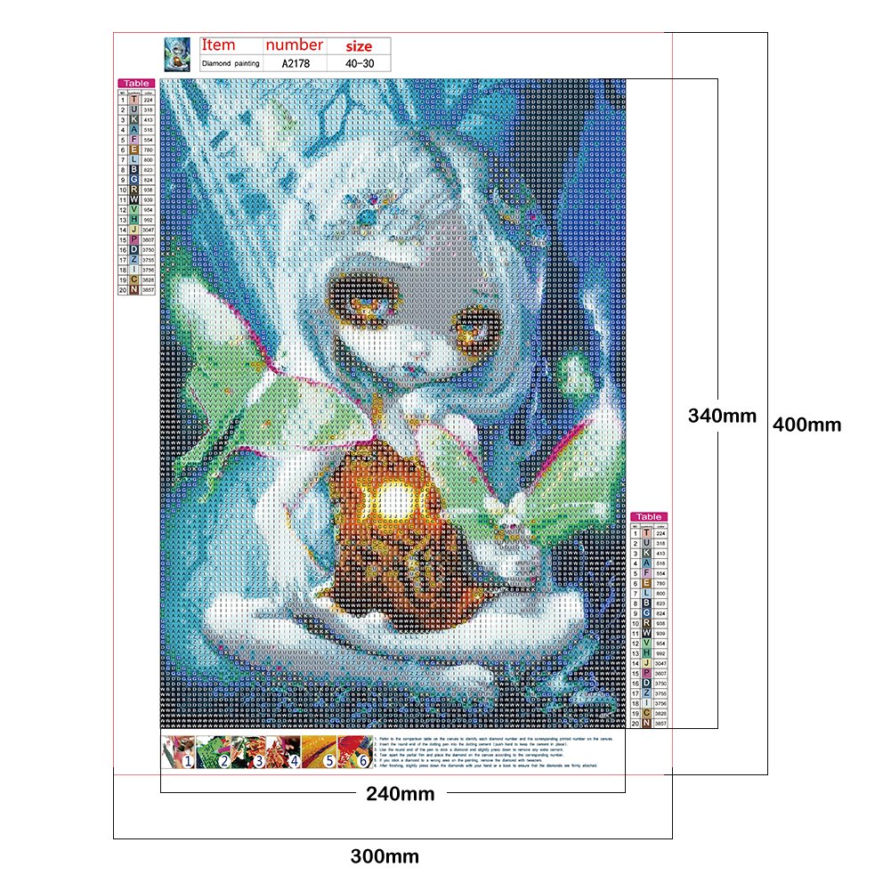 5D DIY Diamond Painting Kit - Full Round - Cute Big Eyes Elf Doll