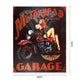 Motorcycle Girl Hand Painted Canvas Picture Craft