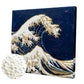 DIY Pearl Painting With Frame - Handmade Self-Adhesive Pearls - Waves (25*25cm)