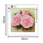 Diamond Painting - Partial Round - Three Pink Flowers