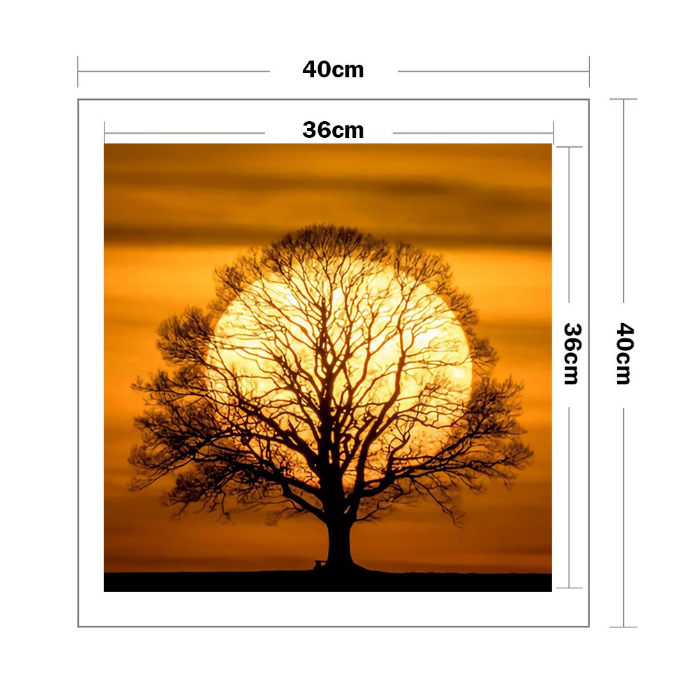 11ct Stamped Cross Stitch - Sunset Tree (40*40cm)