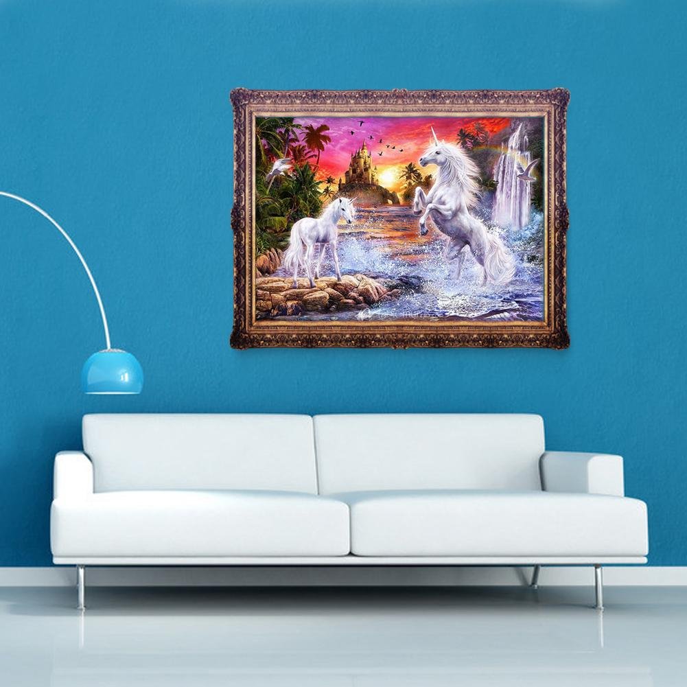 Diamond Painting - Partial Round - Fantasy Horse Castle