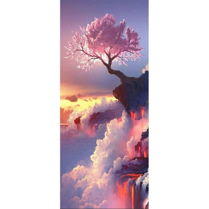 Pink Tree Full Round Square Diamond Painting Kits 30 x 90cm