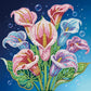 DIY Pearl Painting With Frame - Handmade Self-Adhesive Pearls - Calla Lily (25*25cm)