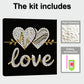 DIY Pearl Painting With Frame - Handmade Self-Adhesive Pearls - Love (25*25cm)