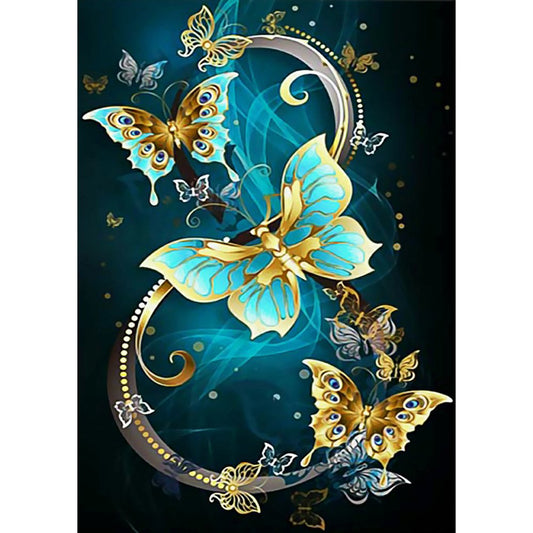 Butterfly Round Diamond Beads Art Painting