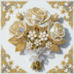 DIY Pearl Painting With Frame - Handmade Self-Adhesive Pearls - Flower (25*25cm) B