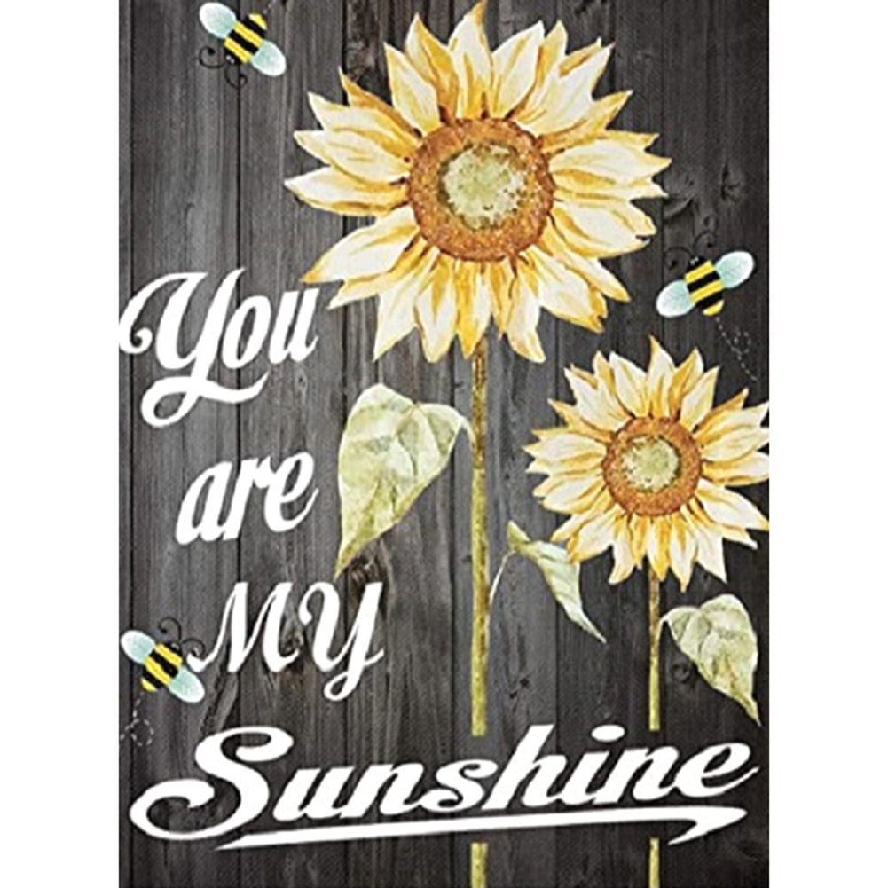 Paint By Number Oil Painting Sunflower Saying (40*50cm)