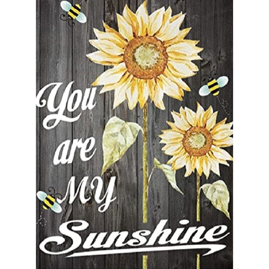 Paint By Number Oil Painting Sunflower Saying (40*50cm)