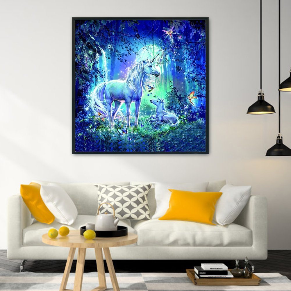 11ct Stamped Cross Stitch - Horn Horse(36*36cm)