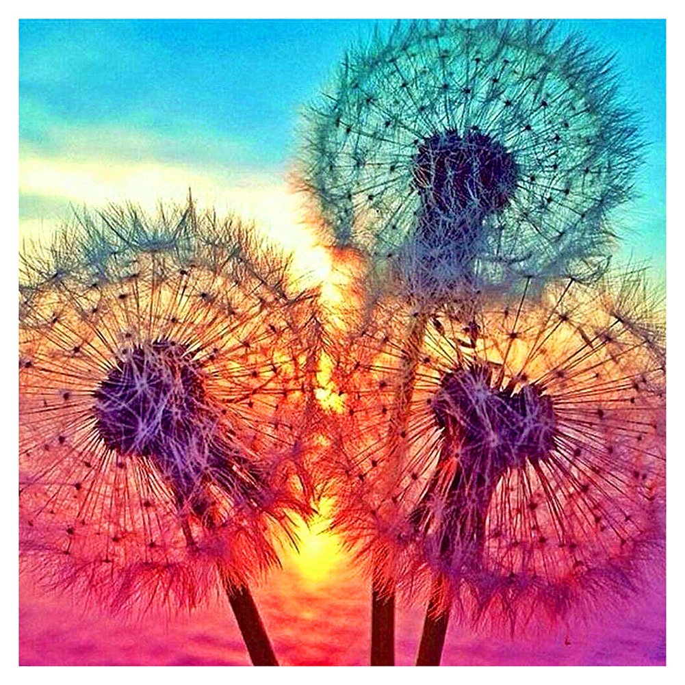 11ct Stamped Cross Stitch Dandelion Quilting Fabric (36*36cm)