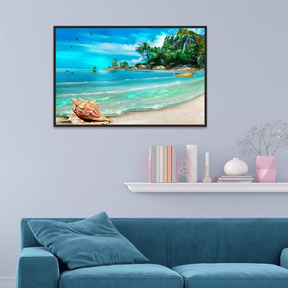 Diamond Painting - Full Round - Sea Beach View
