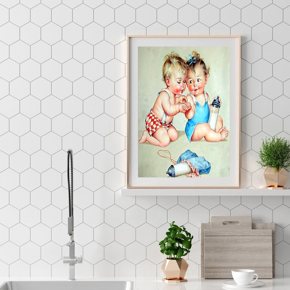Diamond Painting - Full Round - Cute Baby B