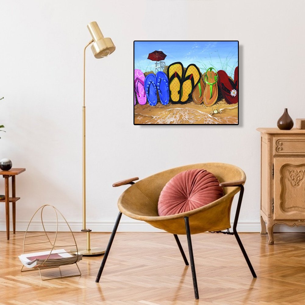 Diamond Painting - Full Round - Beach Slippers