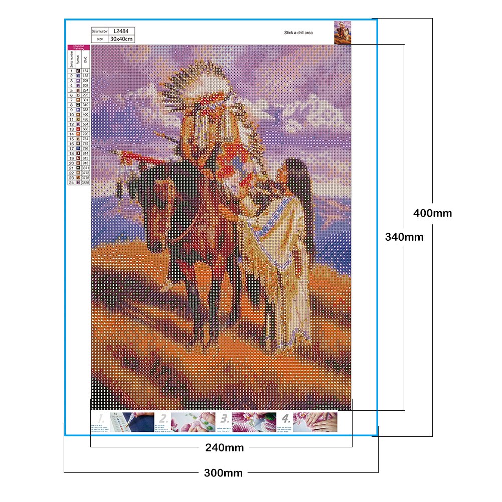 Diamond Painting - Full Round - Indian Couple