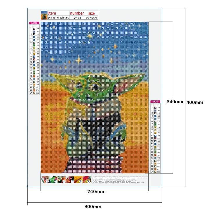 Diamond Painting - Full Round - Yoda F