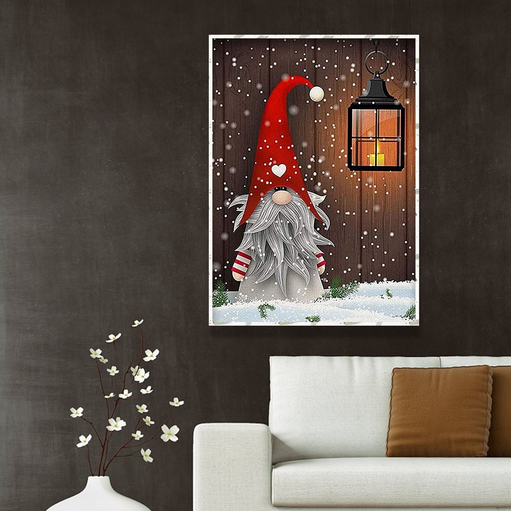 5D DIY Diamond Painting Kit - Full Round - Goblin Gnome Christmas
