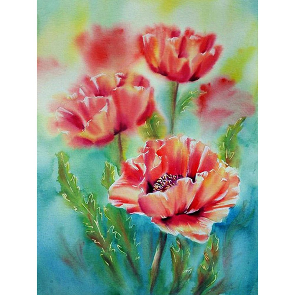 Diamond Paintings Art Full Drill Poppy Flower