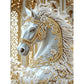 DIY Pearl Painting With Frame - Handmade Self-Adhesive Pearls - Horse (30*40cm) D