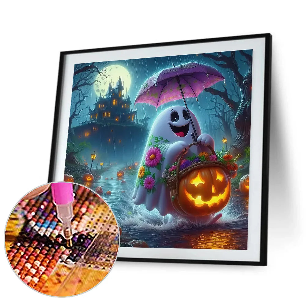 Diamond Painting - Full Round - Halloween Night Ghost 2