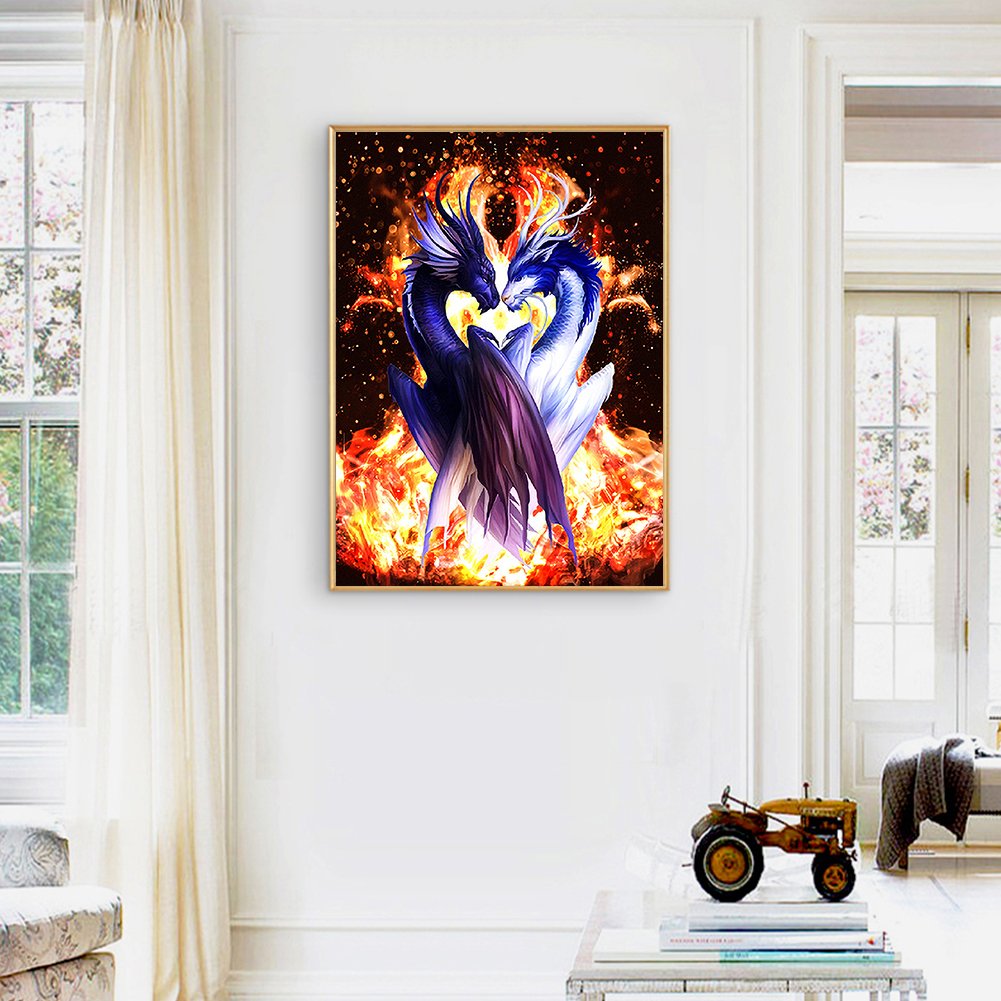 Diamond Painting - Full Round - Fire Dragon