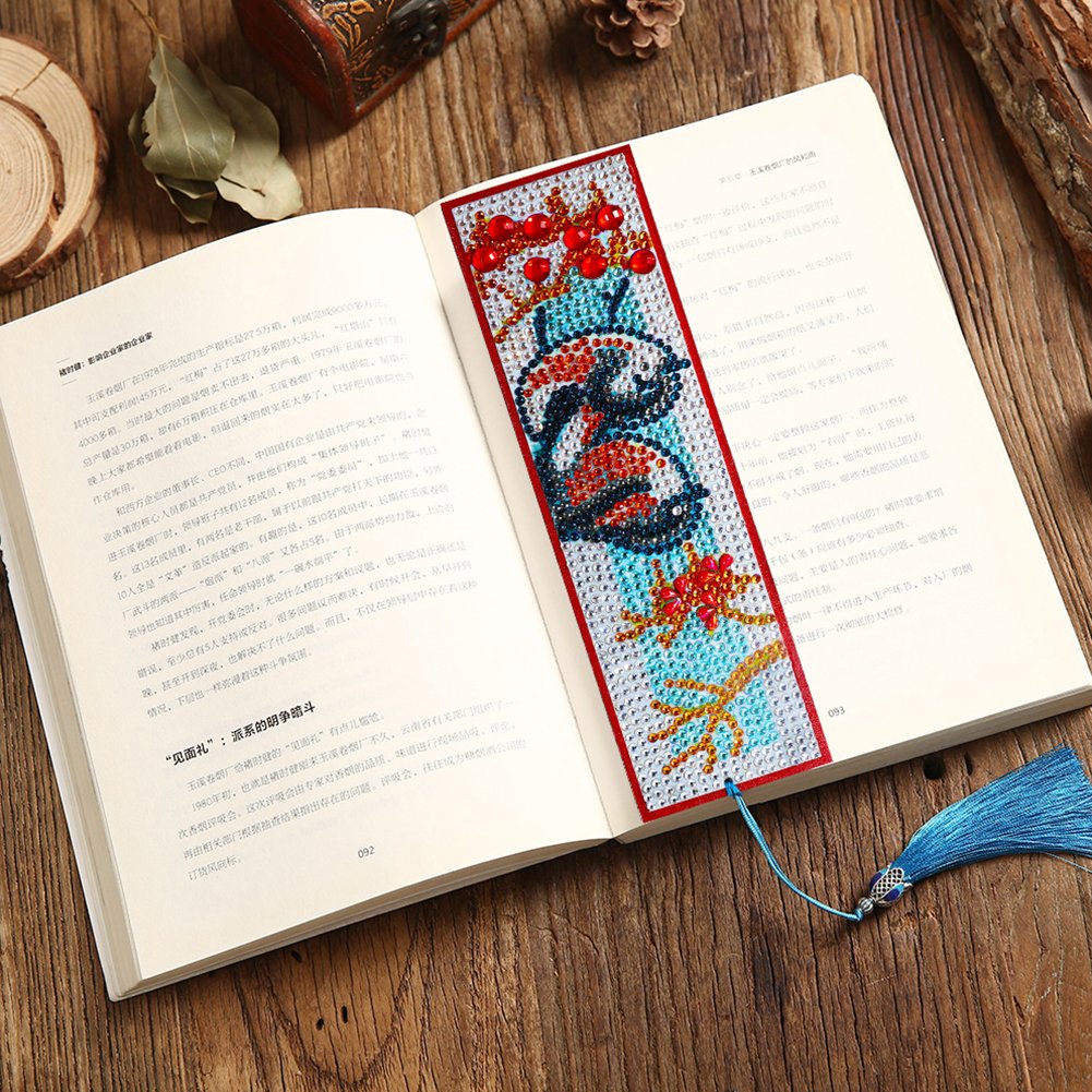 DIY Diamond Painting Bookmark with Tassel Bird