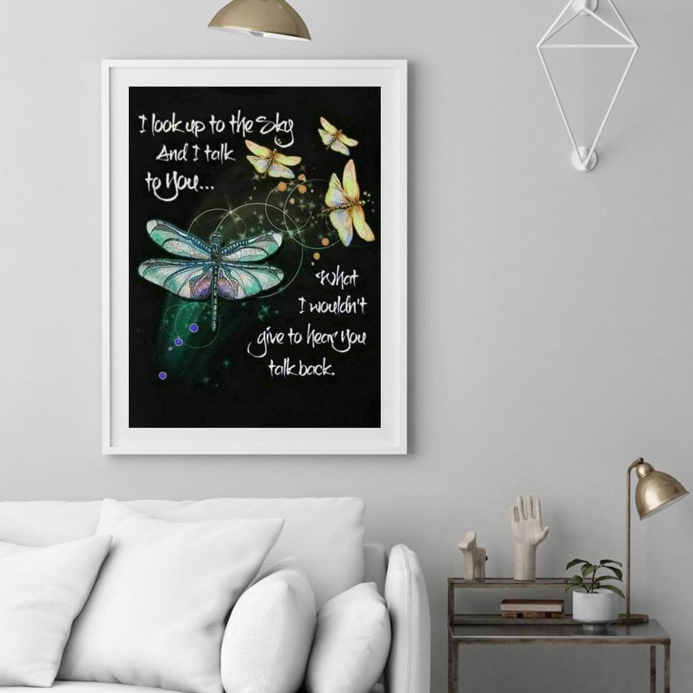 5D DIY Diamond Painting Kit - Full Round - Dragonfly C