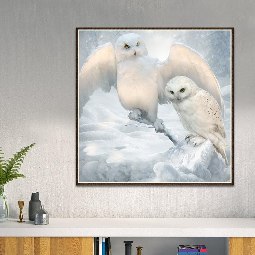 Diamond Painting - Full Round - Snow White Birds