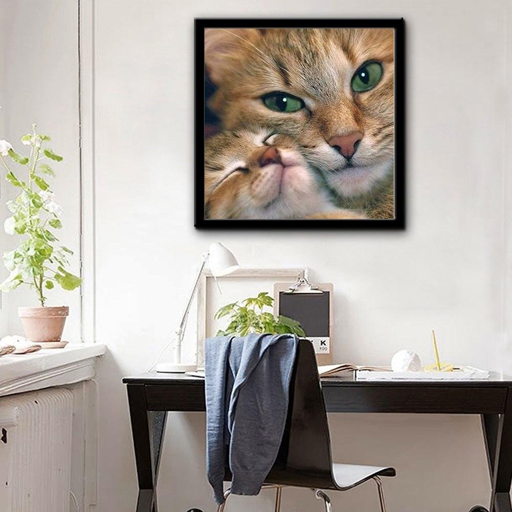 5D DIY Diamond Painting Kit - Full Round - Cute Cat B