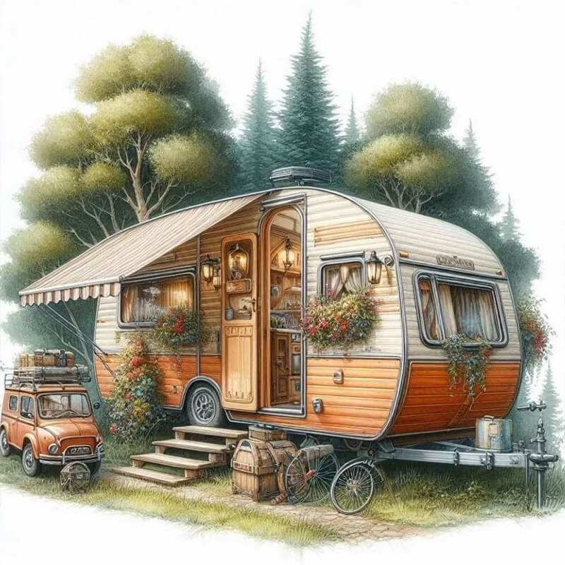 camping car diamond art kits