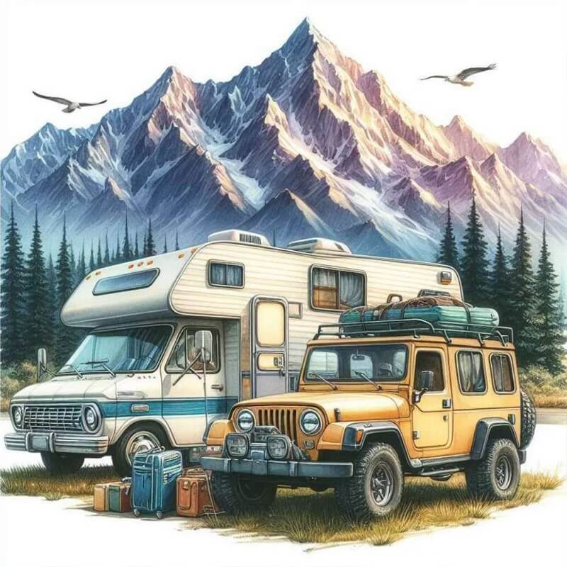 camping car diamond painting kits