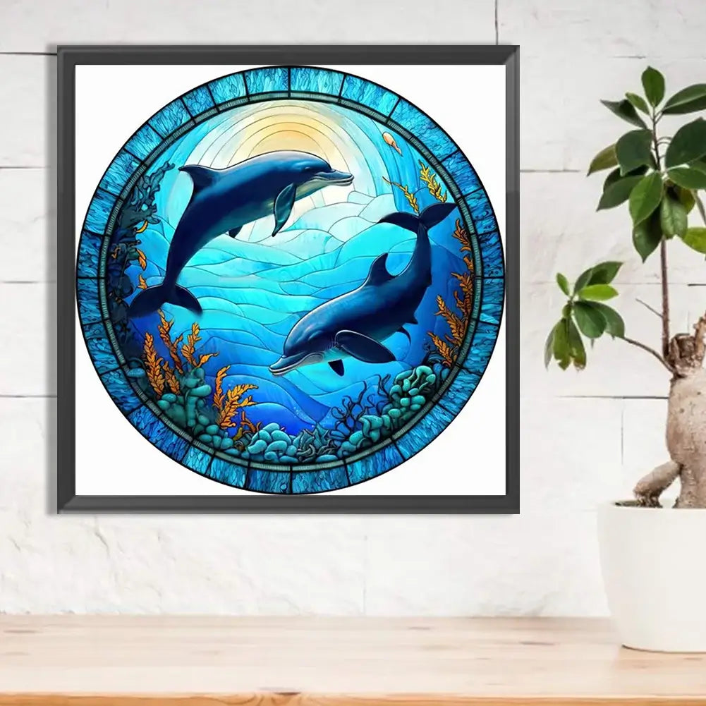 Card Dolphin 5D DIY Diamond Painting Kit