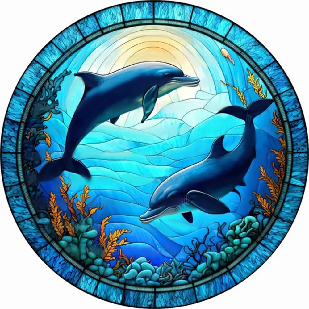 Card Dolphin 5D DIY Diamond Painting