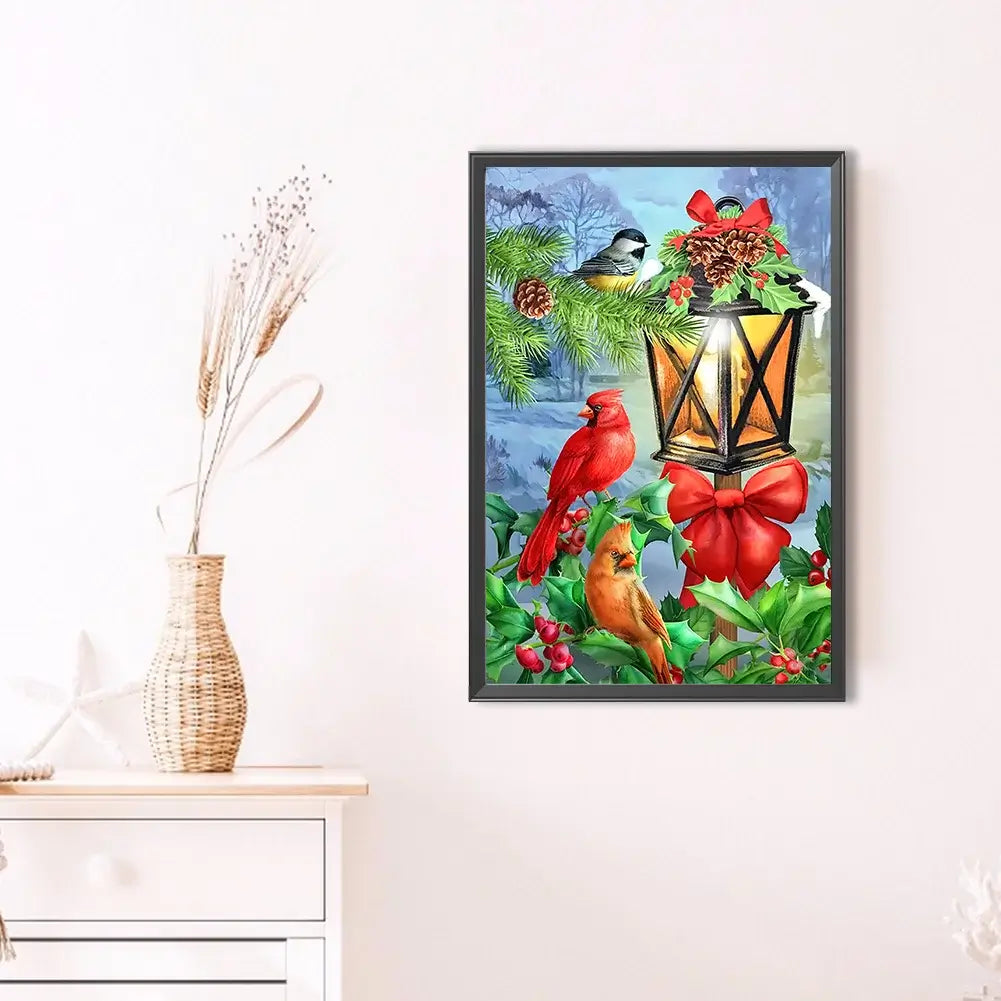 Cardinal by The Light Christmas Diamond Painting