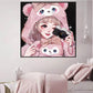 cartoon anime girl diamond painting kit