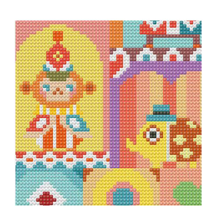 cartoon castle diamond painting details