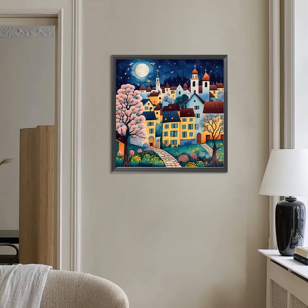 cartoon house diamond painting kit